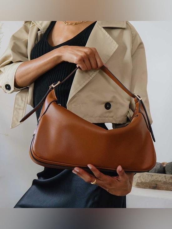 Melie Bianco Handbags - Nicolette Saddle Recycled Vegan Shoulder Bag from Melie Bianco